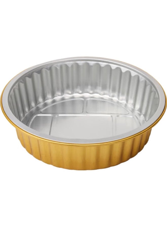 Faxilon, Gold Thickened Air Fryer Paper Tin Foil Trays, 10 Pieces, 870Ml, For Barbecue And Oven Use, Aluminum Foil Plates - Image 3