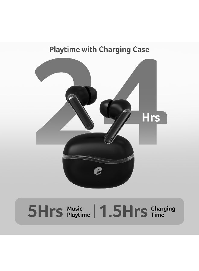 Acer True Wireless Earbuds with  ENC Clear Calls, 10mm Dynamic Drivers, & Type-C Fast Charging - Black black - Image 4