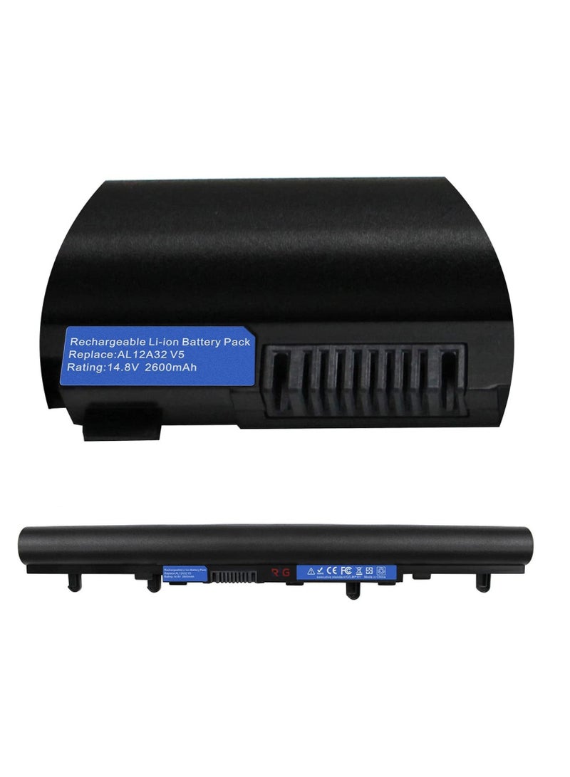 RSG-AC 756 Battery for Acer Aspire E1-510P E1-522 E1-470P-6659 E1-572, V5 Touch V5-431 V5-471 V5-531 V5-551 V5-571 V5-471G V5-571-6726 V5-571-6889 V5-571-6869 V5-571P-6464(11.1V  5200mAh Black)