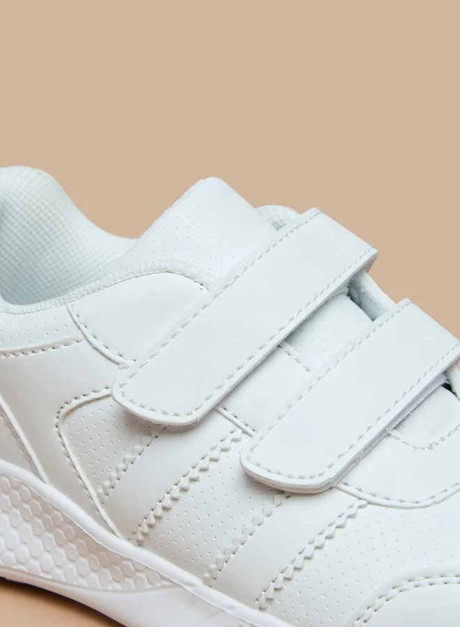 LBL by Shoexpress Boys Solid School Shoes With Hook And Loop Closure