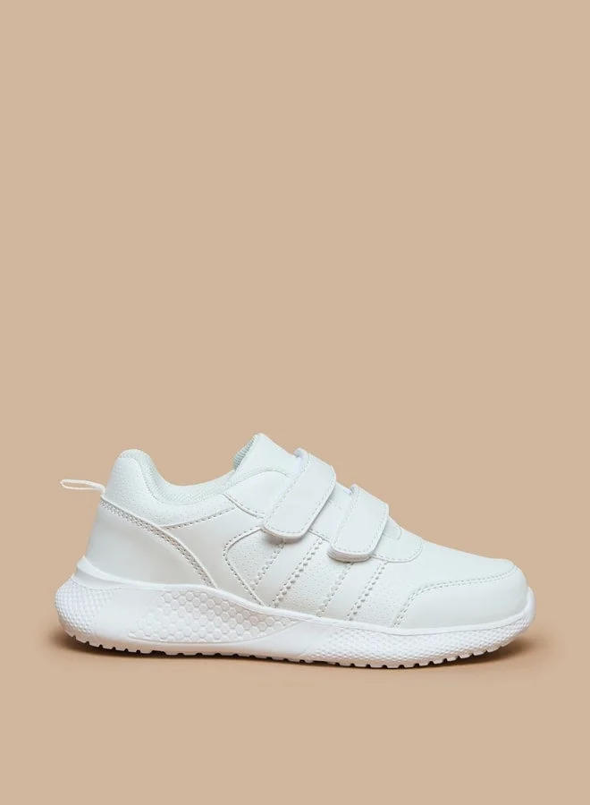 LBL By Shoexpress Solid School Shoes With Hook And Loop Closure