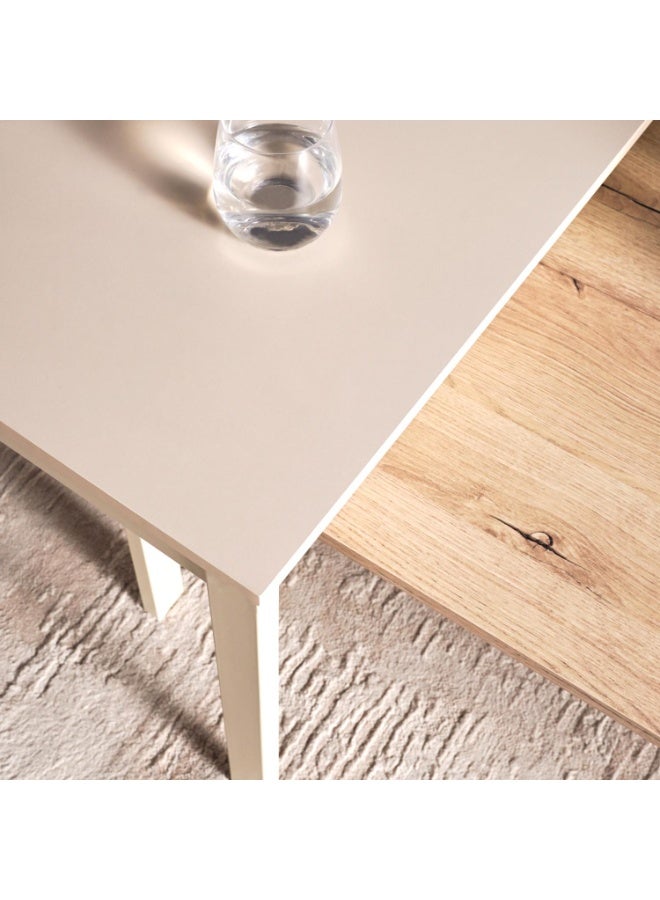 Pan Home Tommaso Coffee Table Set Of 2 Melamine - Natural & White - Image 3