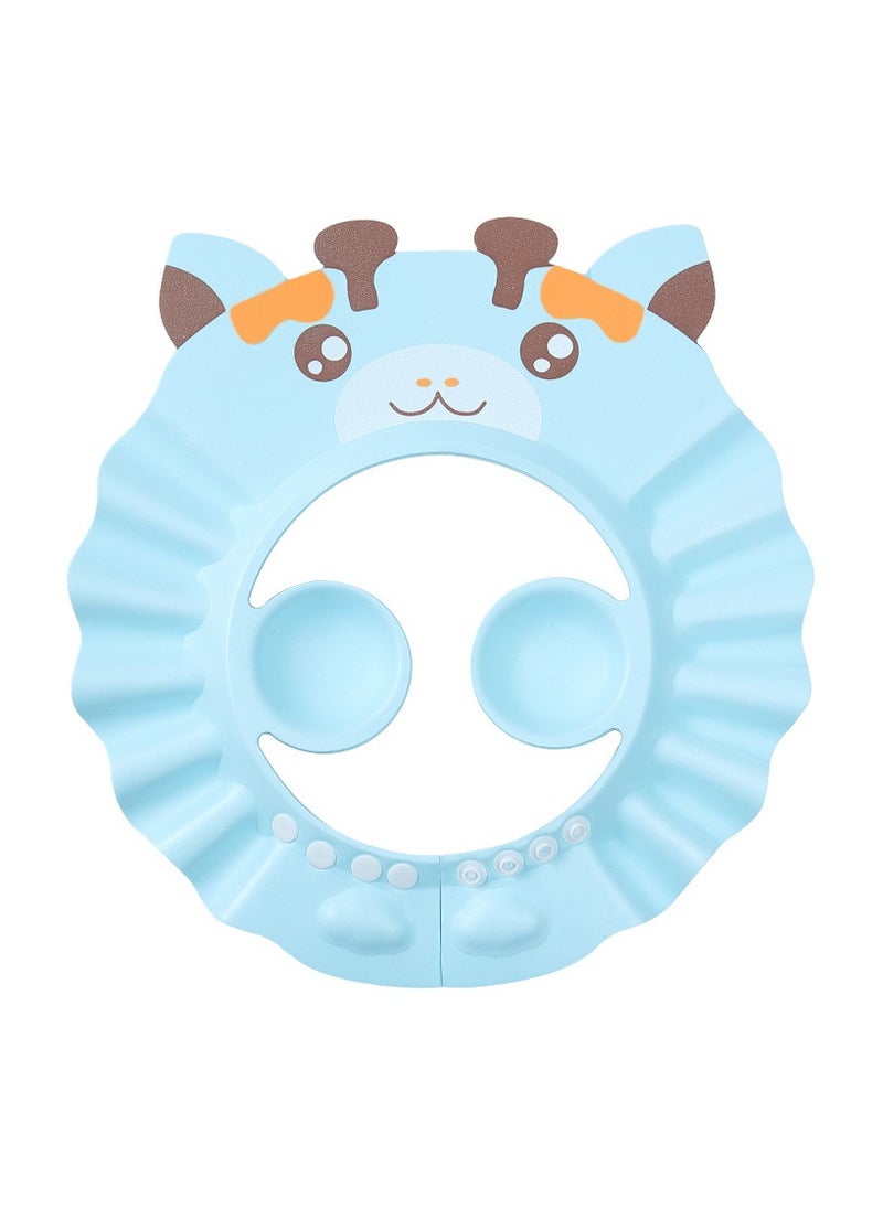 Halamine Baby Shower Cap Adjustable Silicone Shampoo Bath Cap Visor Cap Protect Eye Ear for Infants Toddlers Kids Children  - Image 2