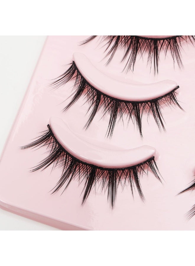 رموش مانجا طبيعية موديل #009 - طقم رموش ويسبي بنمط ياباني جذاب - رموش خفيفة وناعمة للمبتدئين والمحترفين - Manga Eyelashes Natural Look #009 - Image 3