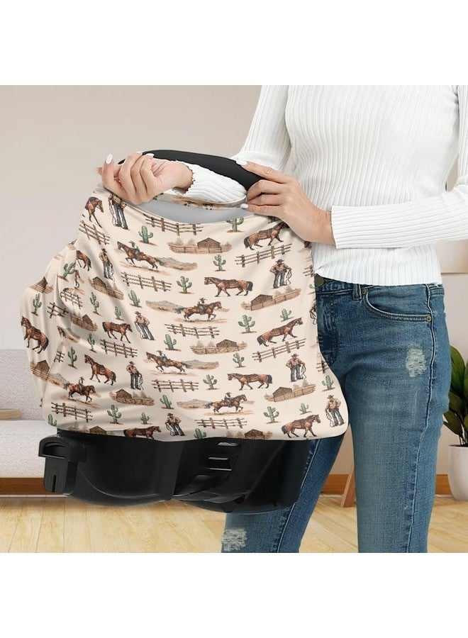 Belidome Western Cowboy Baby Stuff Nursing Scarf Breastfeeding Cover Baby Car Seat Covers, Soft Breathable Lightweight - Image 4