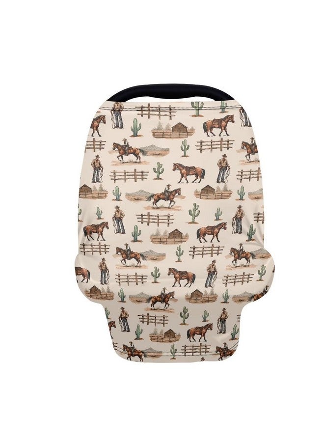 Belidome Western Cowboy Baby Stuff Nursing Scarf Breastfeeding Cover Baby Car Seat Covers, Soft Breathable Lightweight - Image 1