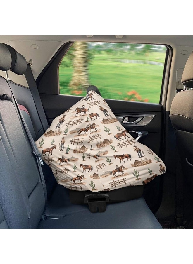 Belidome Western Cowboy Baby Stuff Nursing Scarf Breastfeeding Cover Baby Car Seat Covers, Soft Breathable Lightweight - Image 5