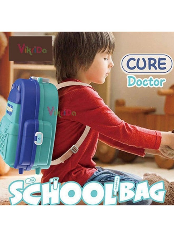 VikriDA 2020 Pretend Play Baby & Toddler Doctor Set for Kids Medical kit Toys for Boys & Girls (Set of 31 pcs)-Blue - Image 3