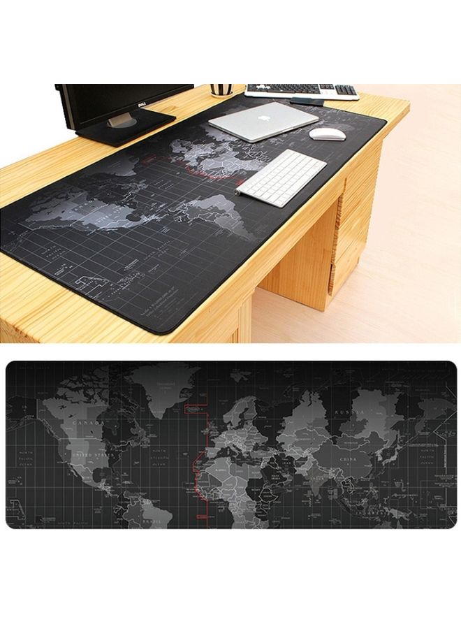 BURAQ Extended Large Anti-Slip World Map Pattern Soft Rubber Smooth Cloth Surface Game Mouse Pad Keyboard Mat, Size: 70 x 30cm  - Image 1