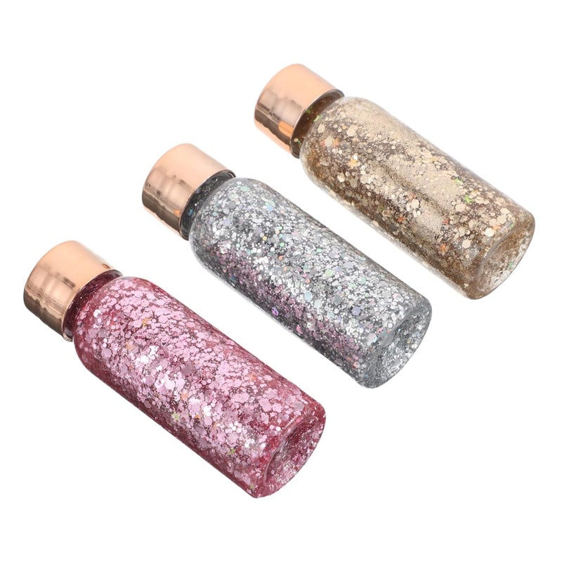 Healeved 3pcs Glitter Gel Eyeshadow Holographic Shimmer for Festival Party Daily Makeup Vibrant Colors Travel Friendly Formula - Image 1