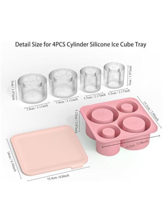 Generic - Silicone Ice Cube Tray for Stanley cup Tumbler Cup Silicone Mug Ice Mold Ice Cube Mold Cooling Ice Making Mold for Freezer (Pink) - Image 1
