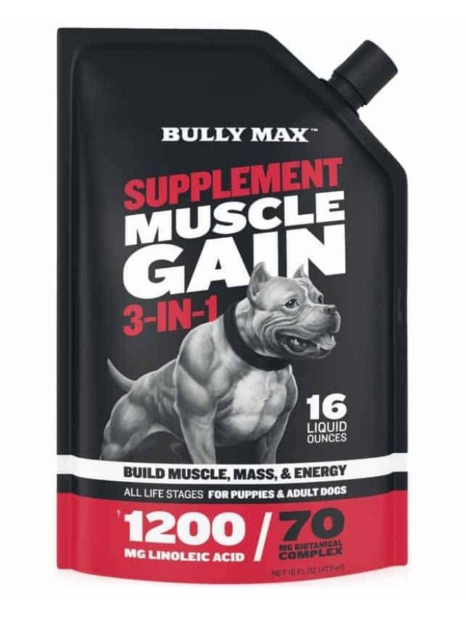 BULLY MAX 3 in 1 Liquid Muscle Gain Supplement 473 g - Image 1