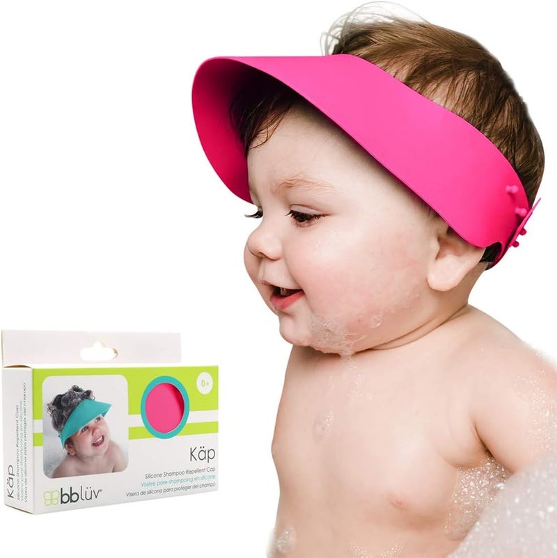 bbluv bblüv Käp Silicone Shampoo Repellent Cap for Babies - Pink - Image 1