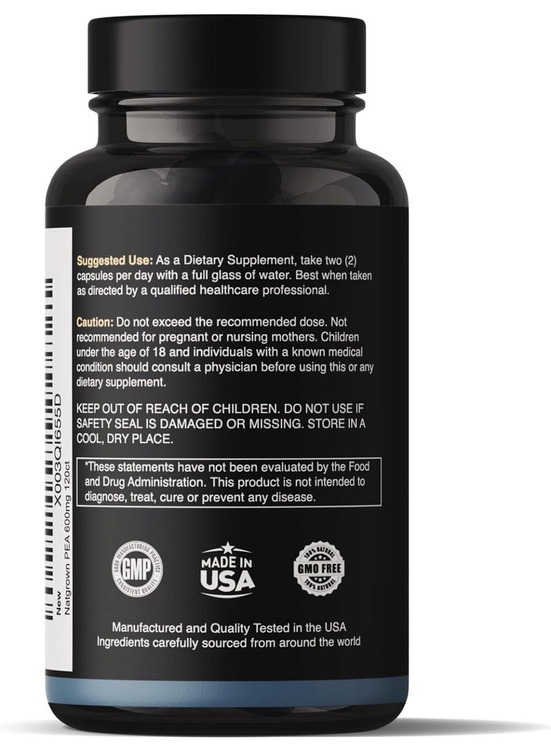 Natgrown Palmitoylethanolamide Pea Supplement 600 mg - 120 Capsules - Image 3