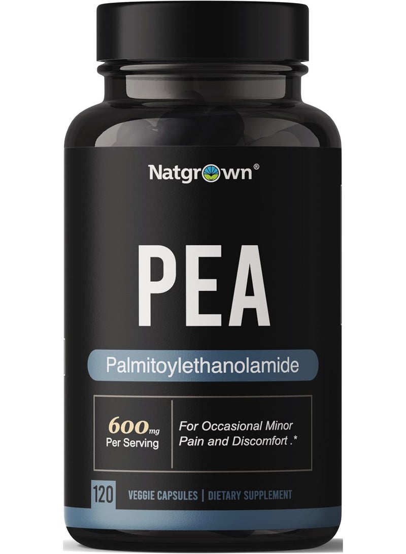 Natgrown Palmitoylethanolamide Pea Supplement 600 mg - 120 Capsules - Image 1