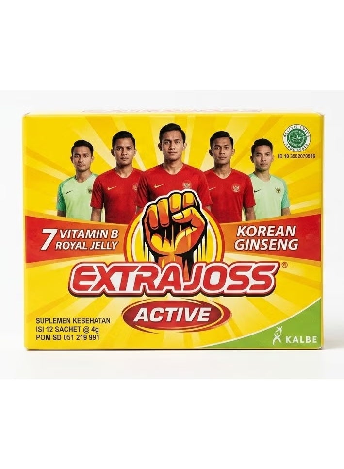Extra Juice Energy Drink with Ginseng and Royal Jelly (12 sachets, 4 grams each)