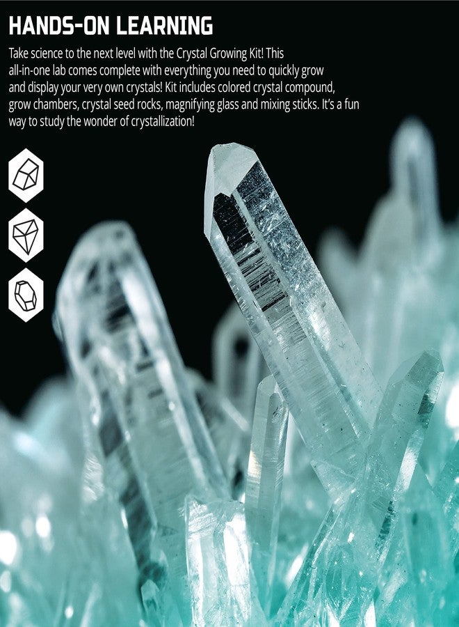 Discovery™ 12-Piece Lab Crystal Growing Kit, Grow Colored Crystals, Includes Mold Shapes and Magnifying Glass, Fun Chemistry and Geology Educational Science STEM Set - Image 5