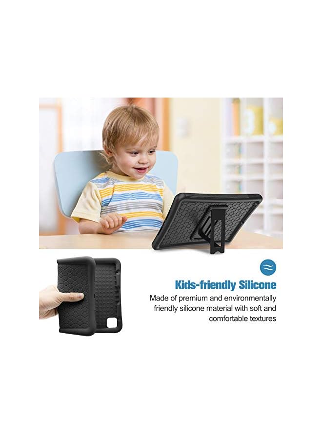 Procases Kids Case For Ipad 10.2 9Th Gen 2021 / 8Th Gen 2020 / 7Th Gen 2019, Shockproof Soft Silicone Case, Lightweight Anti-Slip Kids Friendly Protective Cover With Kickstand For 10.2 Inch -Black - Image 2