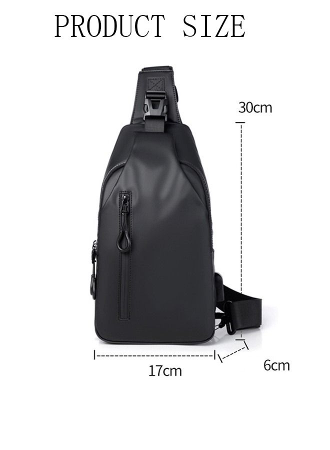 DUNISO Waterproof Sling Bag Crossbody Backpack for Men Sling Backpack Hiking Daypack Multipurpose CrossBody Chest Bag With USB Charging Port  - Image 4