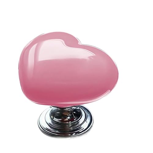 Foelony Cute Car Ignition Button Decor Cover Pink Heart Engine Start Button Decoration for Girls Women - Image 1