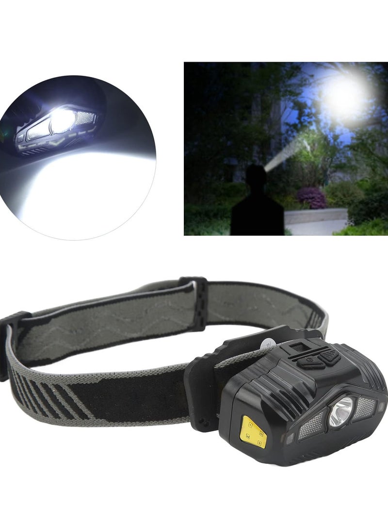 GGOOT Headband Light, 500lm 5W Smart Battery Indicator Soft Bright Light Sensor Headlamp Infrared Sensing System for Fishing - Image 4