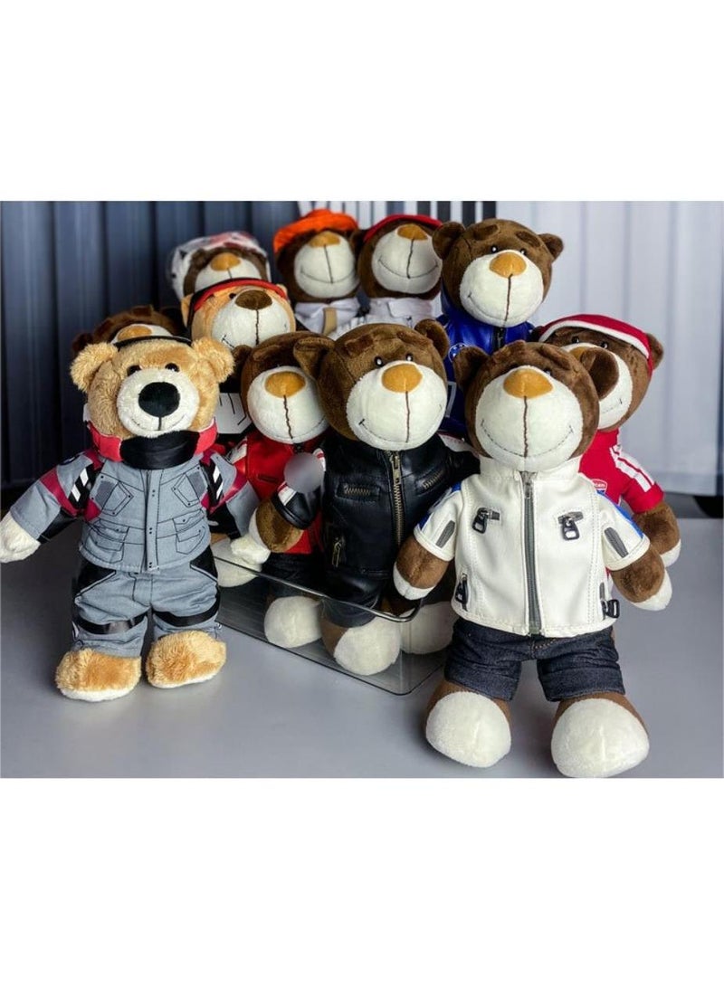 general Mini Style Full Face Plush Toy Helmet Motorcycle Lover’s Small Racing Crash Helmet Souvenir Ornament Desk Decorator Motorsport Fans Gift 30cm - Image 5