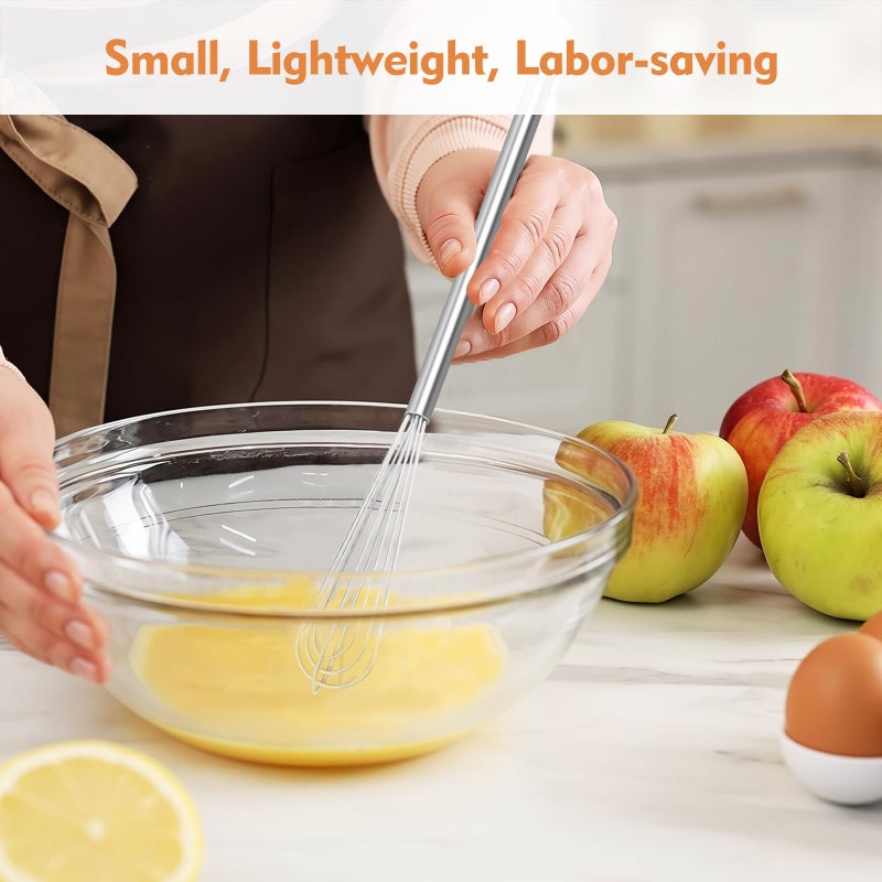 Mipibis 1 PCS Mini Whisk, Compact Small Whisk Essential for Eggs, Sauces and Coffee Prep, Durable Stainless Steel Small Whisks for Cooking - Image 4