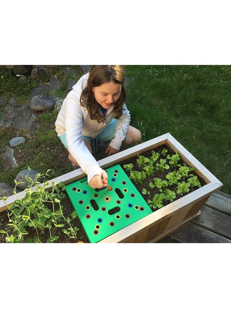 Generic - Circular tray square foot seeding template garden planting tool Easy to use seed spacing seeding template tool - Image 1