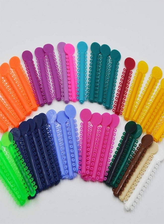 NSKR HPS 1040pcs of Orthodontic Elastomeric Ligature Ties, Orthodontic O-rings Braces Rubber Bands Multi-color - Image 2