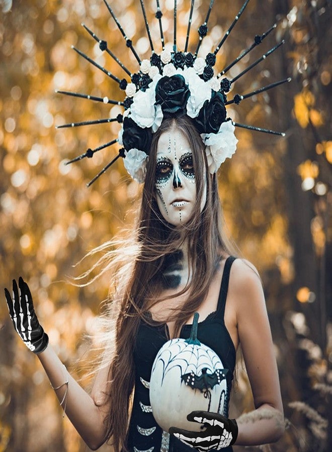 TOUGS Halloween Skeleton Socks and Full Finger Gloves for Halloween Dance Costume Party,Cosplay - Image 5