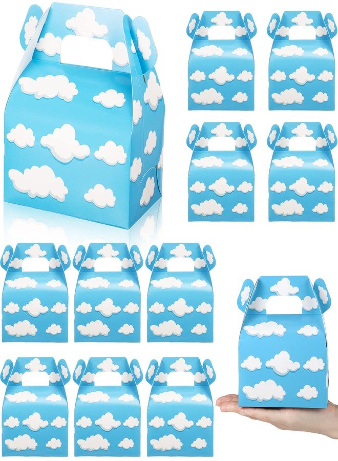 Tinlade Blue Sky White Clouds Treat Boxes Cartoon Gable Candy Bag Story Theme Party Supplies Paper Gift Favor Boxes Goodie Cardboard Bags for Birthday Party Baby Kids Shower Decorations (12) - Image 1