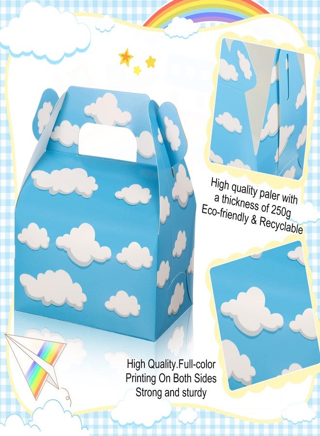 Tinlade Blue Sky White Clouds Treat Boxes Cartoon Gable Candy Bag Story Theme Party Supplies Paper Gift Favor Boxes Goodie Cardboard Bags for Birthday Party Baby Kids Shower Decorations (12) - Image 3