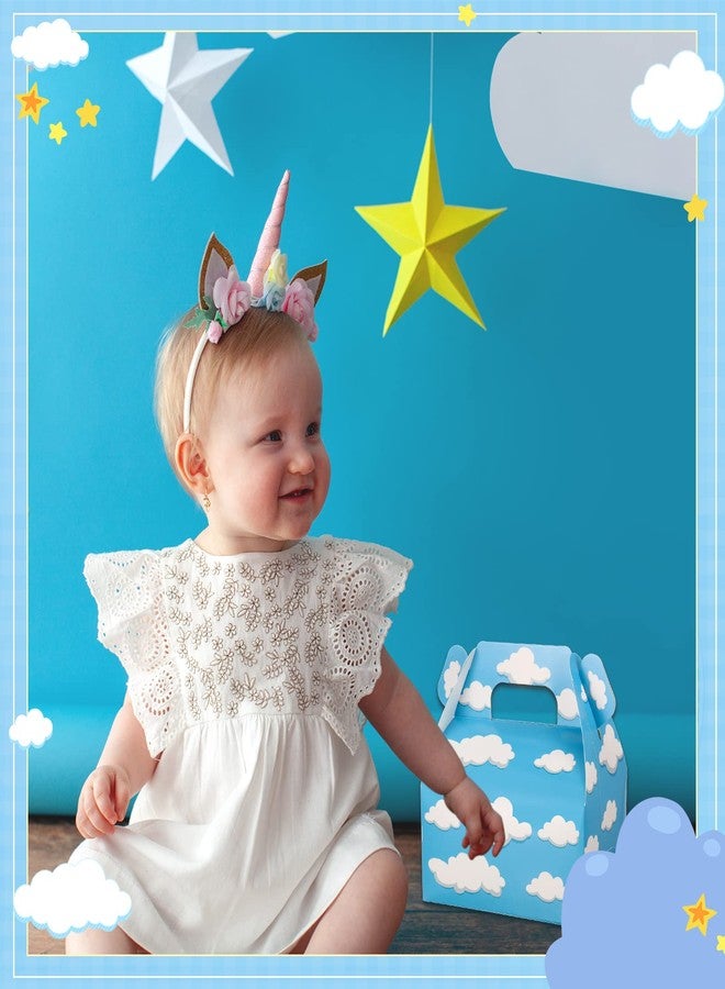 Tinlade Blue Sky White Clouds Treat Boxes Cartoon Gable Candy Bag Story Theme Party Supplies Paper Gift Favor Boxes Goodie Cardboard Bags for Birthday Party Baby Kids Shower Decorations (12) - Image 5