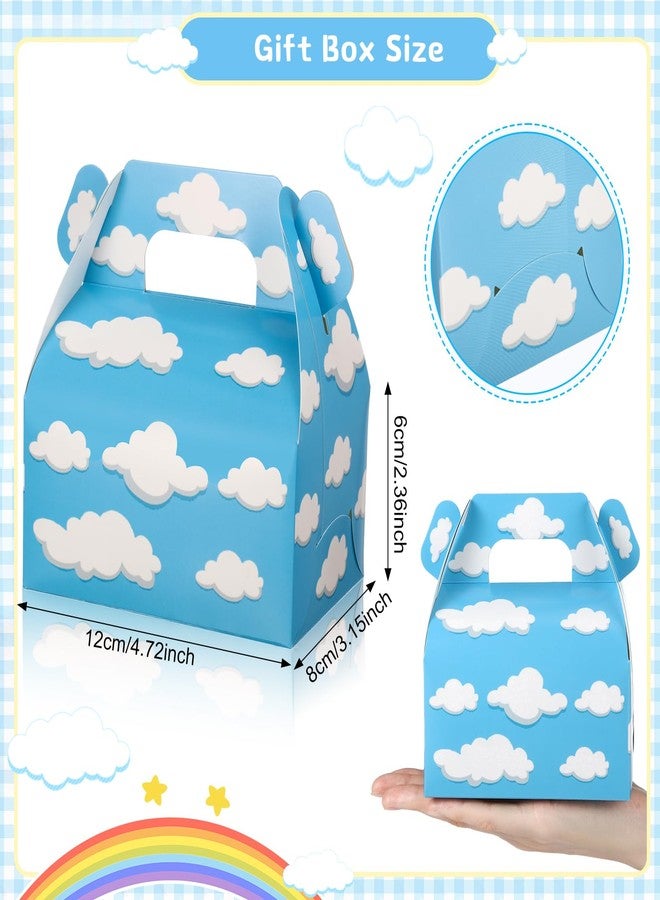 Tinlade Blue Sky White Clouds Treat Boxes Cartoon Gable Candy Bag Story Theme Party Supplies Paper Gift Favor Boxes Goodie Cardboard Bags for Birthday Party Baby Kids Shower Decorations (12) - Image 2