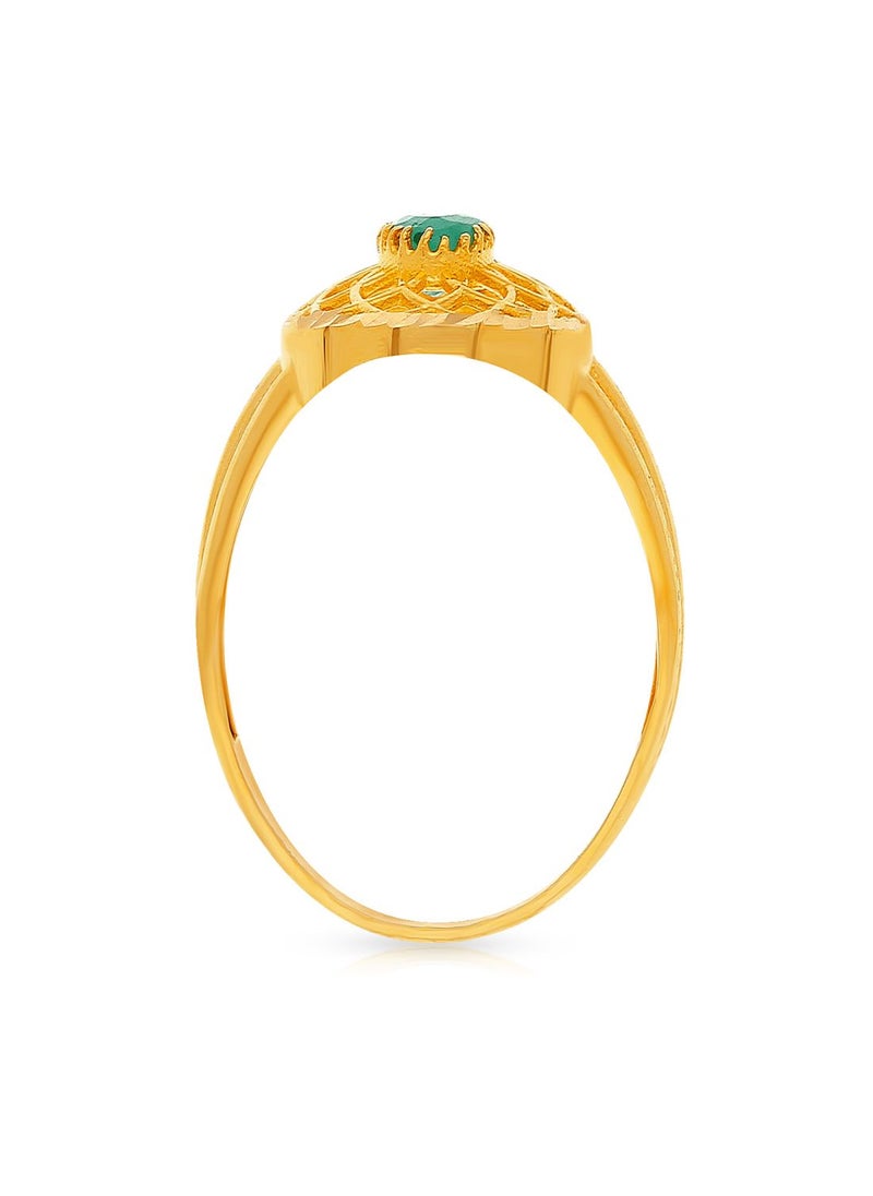 Malabar Gold and Diamonds 22 Carat 916 Purity Precia Gemstone Ring PRGGEN090RN1 for Women  - Image 3