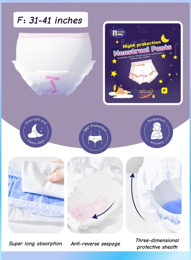 Generic Disposable Period Underwear For Women F/Xl- Overnight Incontinence & Heavy Flow Pads, Leak-Proof, 360° Coverage For Ultimate Protection & Comfort, 5 Count  - Image 1