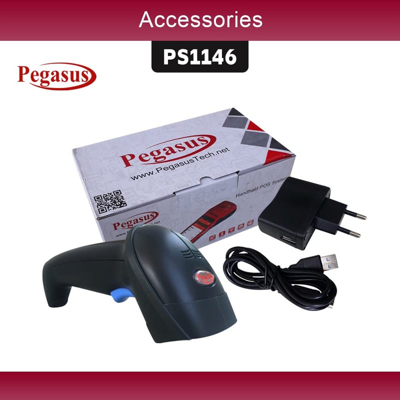 PEGASUS PS1146 Wired 1D USB Barcode Scanner for Fast & High Speed Scanning Experience | Wired Handheld Barcode Reader | Optical Laser | 2 Years Warranty | Compatible with PC for Store, Supermarket, Warehouse - Image 3