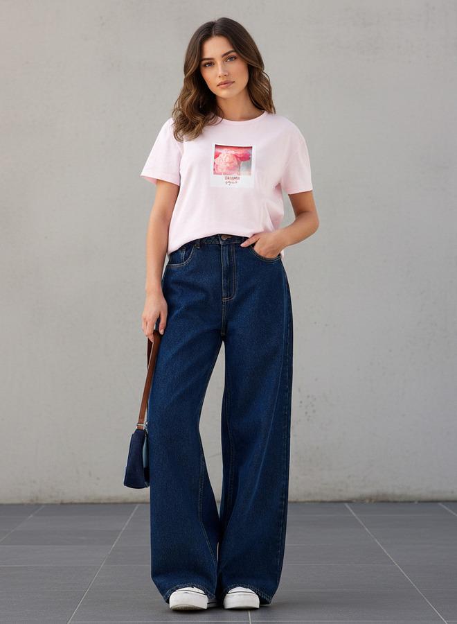 لي كوبر تيشيرت قطن لي كوبر بقصة عادية وطبعة زهور - Image 2