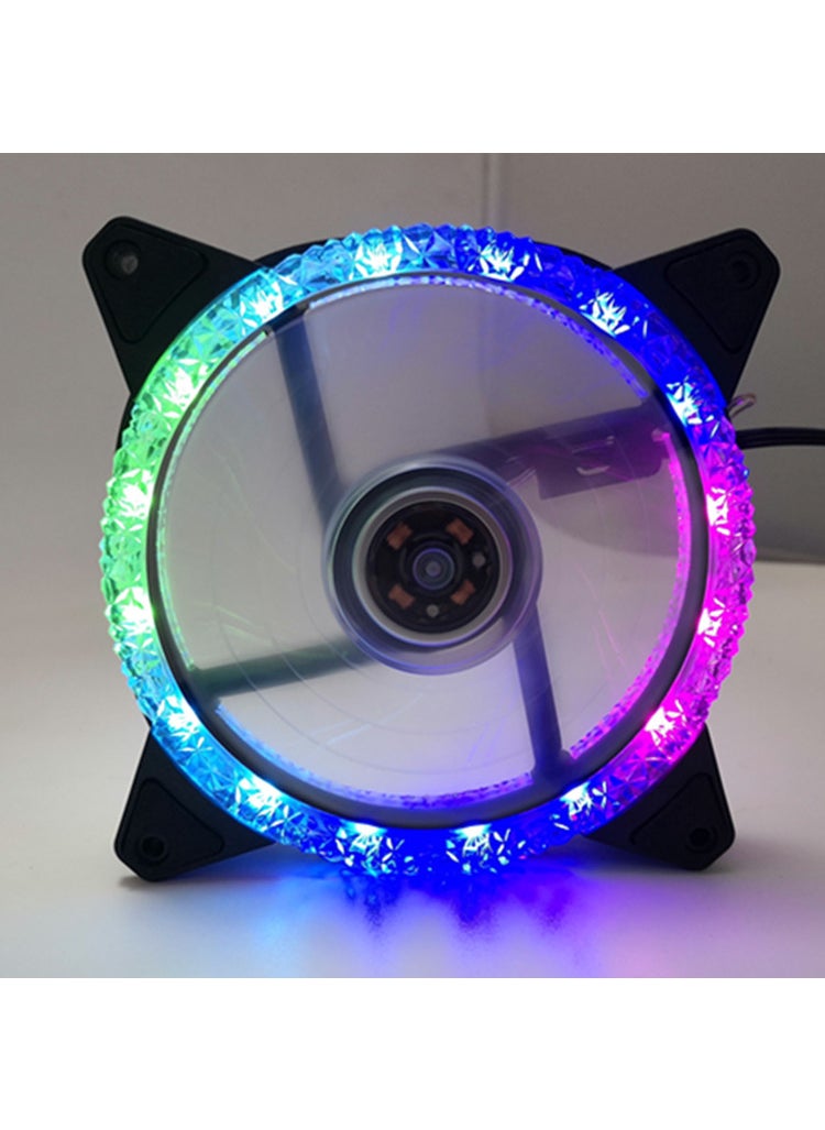 Generic Aurora Eclipse 16LED 12025 Dual Ring PC Case FanIce drill color Ice drill color 