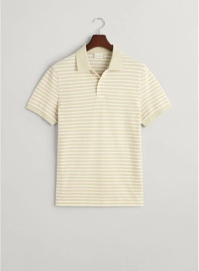 GANT Striped Piqué Polo Shirt