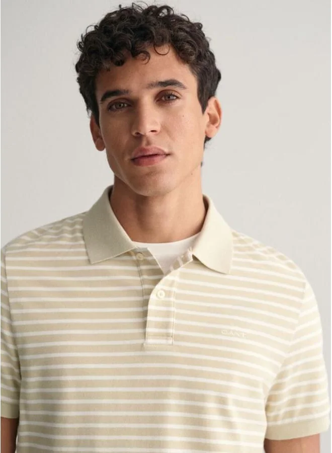 GANT Striped Piqué Polo Shirt