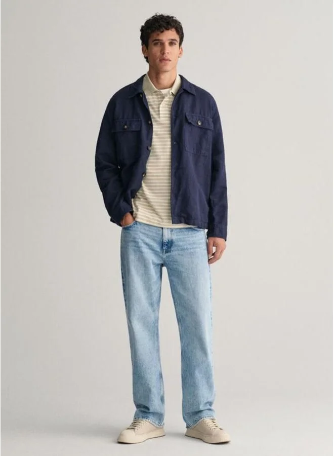 GANT Striped Piqué Polo Shirt