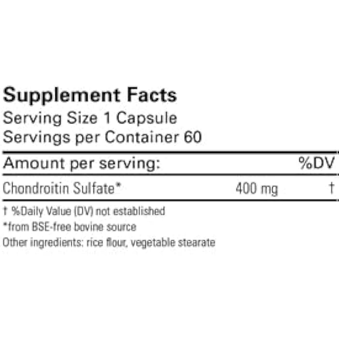 Karuna - Chondroitin Sulfate 400 mg 60 caps [Health and Beauty] - Image 2