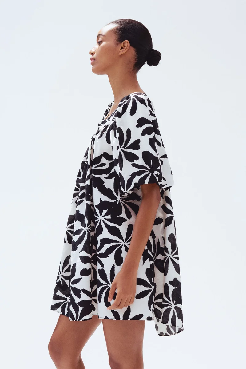 H&M Balloon-sleeved tunic dress