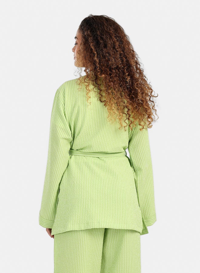 Carina Striped Open Neckline Cardigan - Image 3