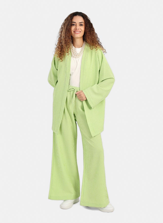 Carina Striped Open Neckline Cardigan - Image 5