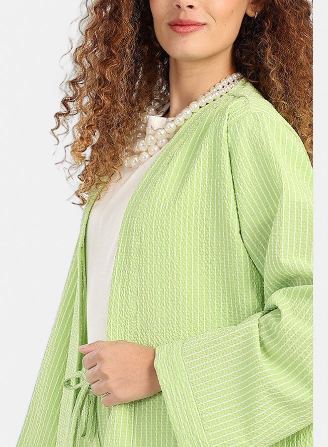 Carina Striped Open Neckline Cardigan - Image 4