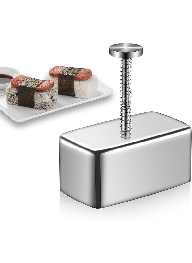Musubi Mold Stainless Steel, Non Stick Spam Musubi Mold Musubi Maker Press Kit Onigiri Mold for Kids Bento Picnic Sushi DIY - Image 1