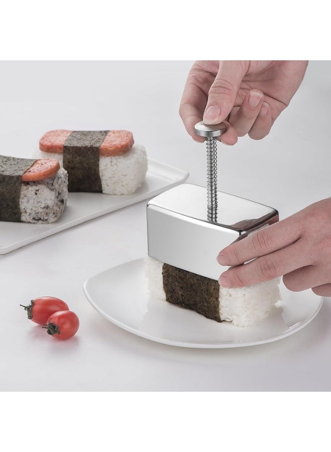 Musubi Mold Stainless Steel, Non Stick Spam Musubi Mold Musubi Maker Press Kit Onigiri Mold for Kids Bento Picnic Sushi DIY - Image 2