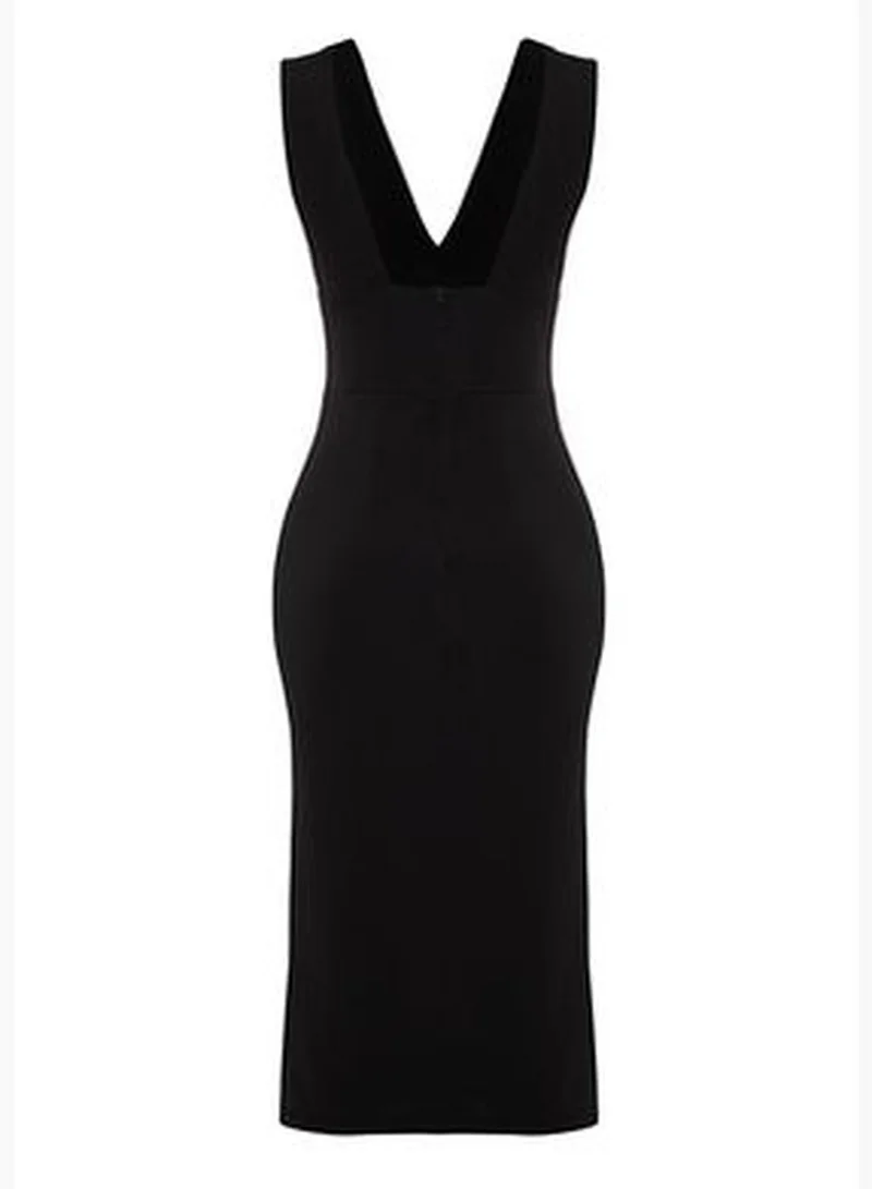 trendyol Ruched V-neck Dress